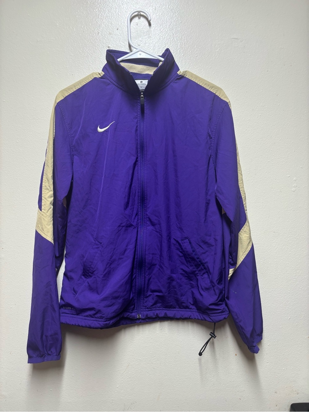 Nike storm fit full zip track jacket purple pockets women's medium